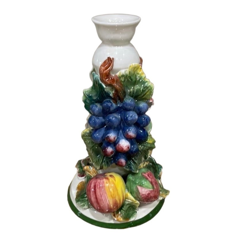 Handmade in Italy Ceramic Candlestick Holder for Intrada 9-1/2” tall